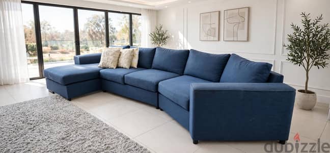 Thomas 3 Piece Sectional in Charleston Navy