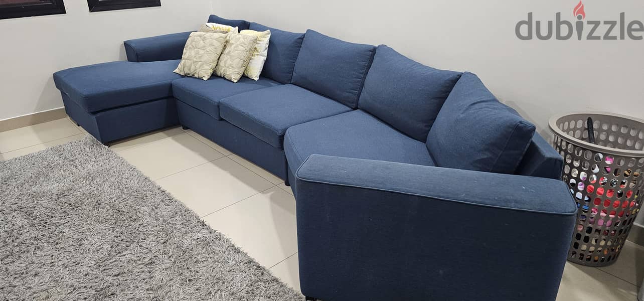 Thomas 3 Piece Sectional in Charleston Navy 1