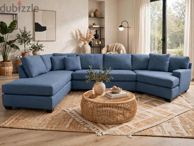 Thomas 3 Piece Sectional in Charleston Navy 2