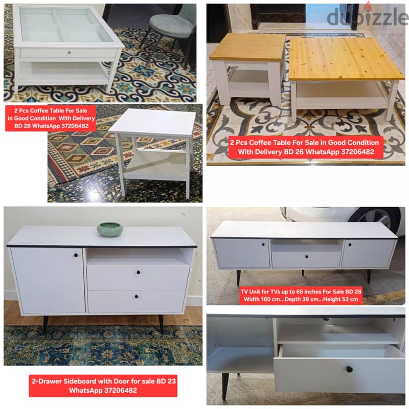 Center table and other items for sale with Delivery - Furniture - 105775462