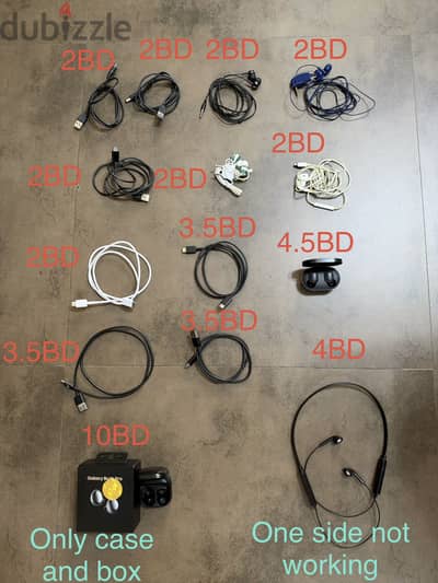 Chargers and headphones