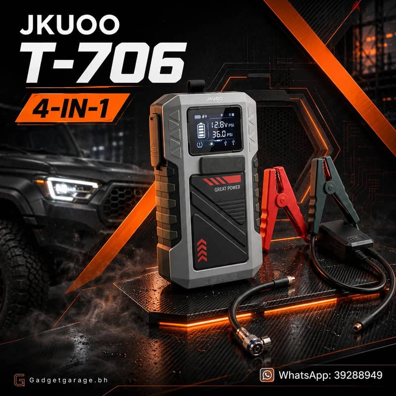 Jkuoo 8000A car emergency battery’s jumper or air infiltrator, 4