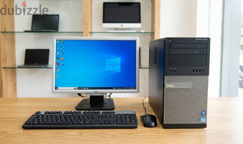 DELL Core i5 Computer Full Set 19" HD Monitor Canon All in One Printer 1