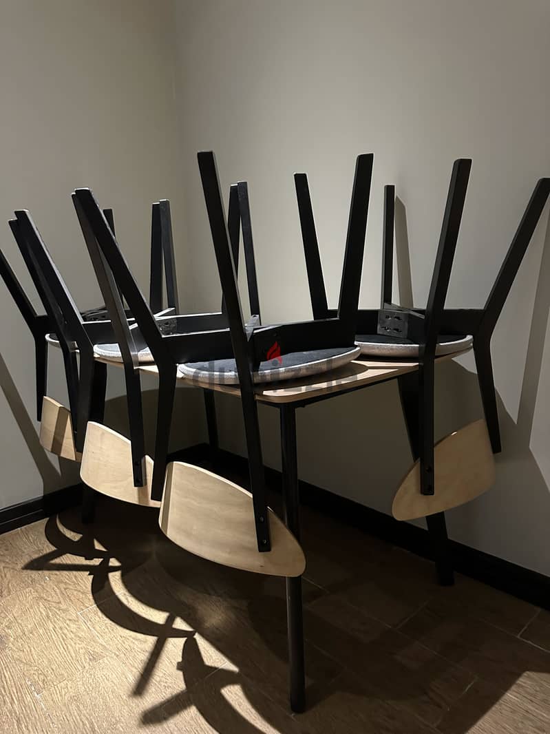 Home box 4 chairs dining table 2
