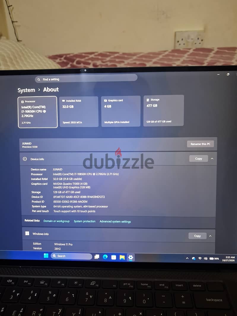 Dell precision 5550 4