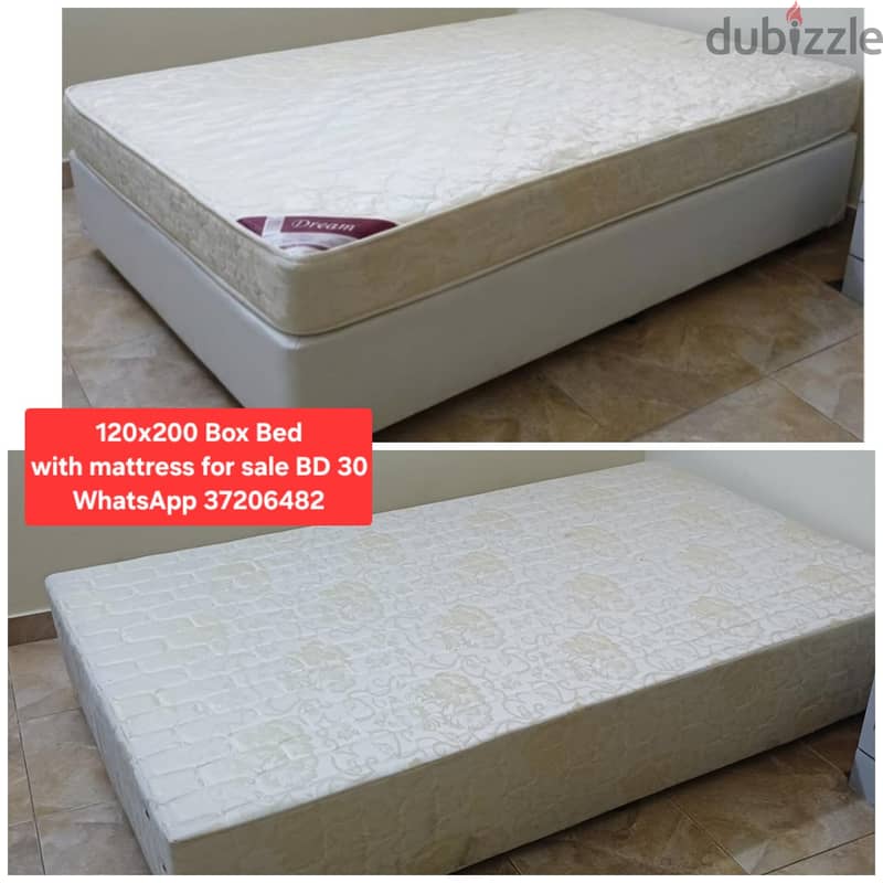 Slightly used Single Bed with mattress & other items for sale 1