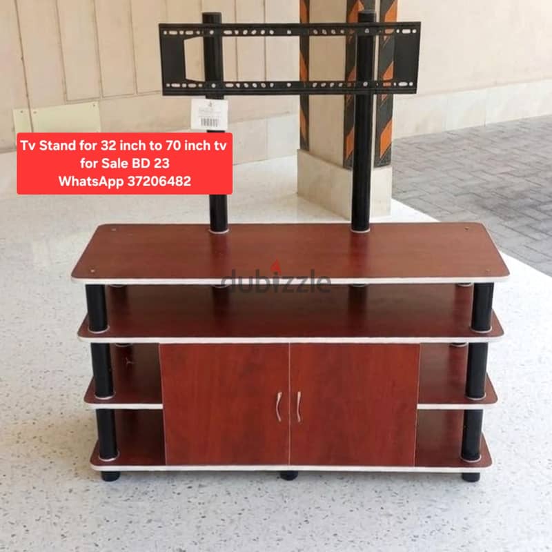 Queen size bed with 3 door wardrobe & other items for sale 4