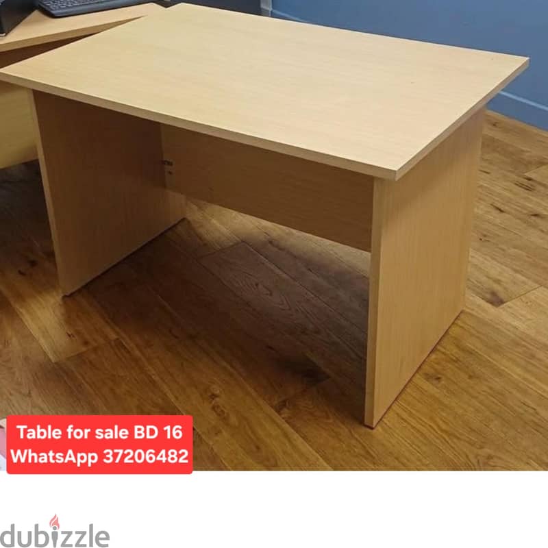Queen size bed with 3 door wardrobe & other items for sale 15