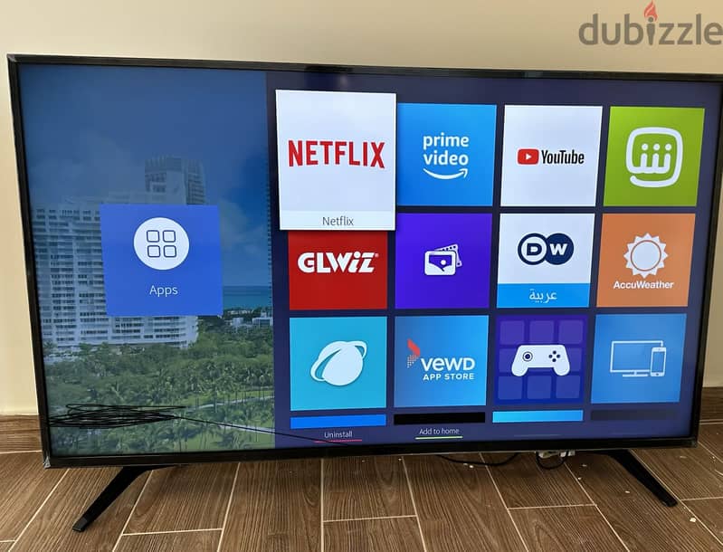 65" inch Hisense smart tv 4k UHD with remote and stand 2