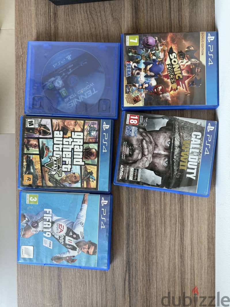 Sony Playstation 4 Pro + 3 Controllers + 5 PS4 games Bundle 4