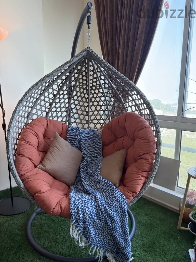 ARABIAN HANGING SWING - ORANGE CUSHION 1