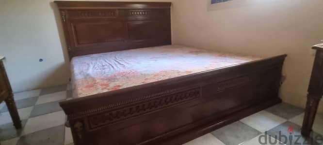 Bed, Cubord, dressing Table with side table for sale