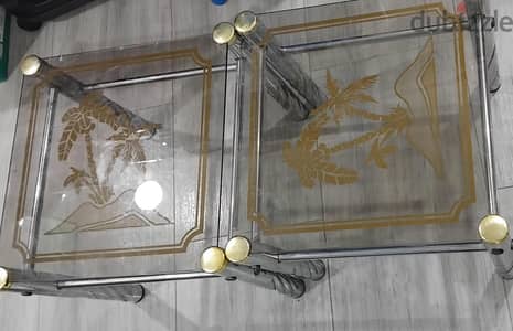 glass side table