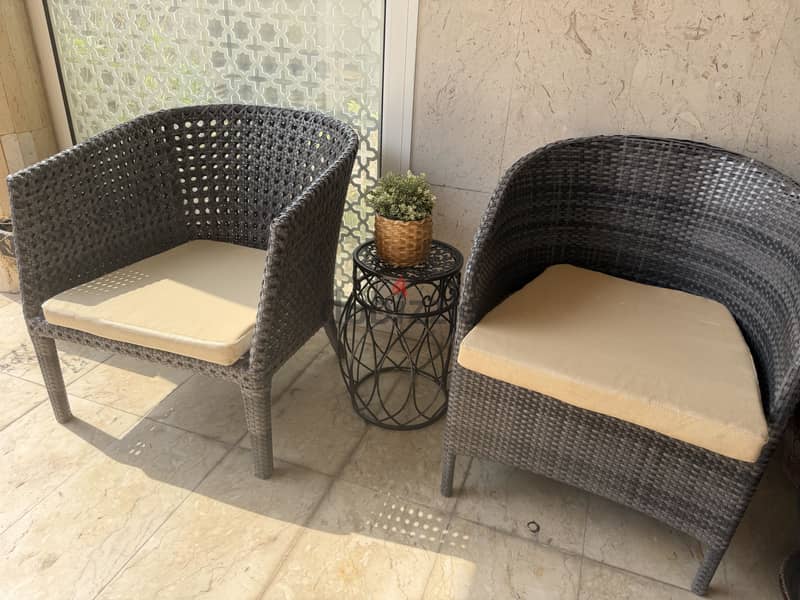 Two chairs with table 45 BHD 3