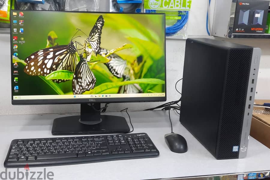 HP Core i7 7th GEN PC 8GB RAM 128GB M. 2 SSD + 500GB HDD 24" FHD Border 1