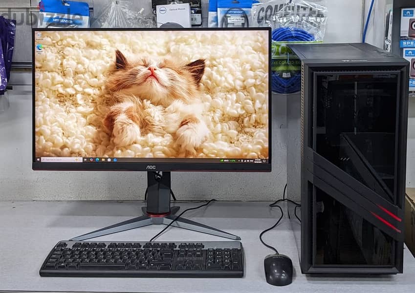 ASUS Gaming Computer Set 27" Gaming 165Hz LED 16GB RAM NVidia 4GB GPU 1