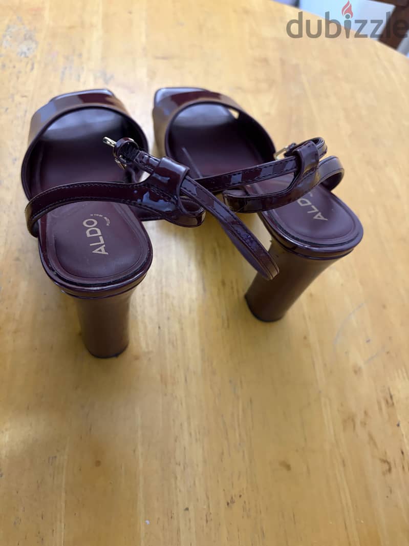Aldo Original Burgundy Block Heels 2