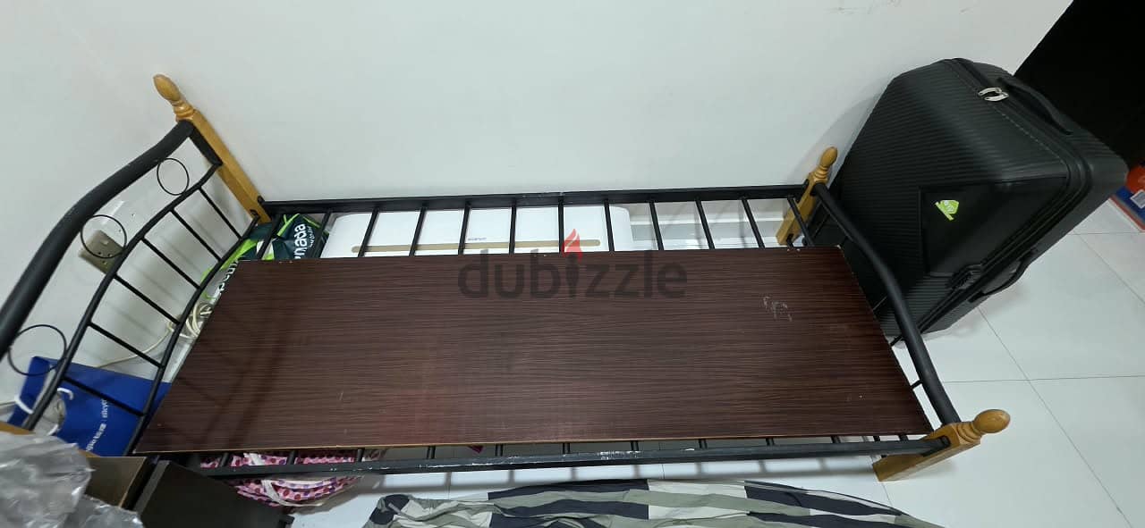 Steel Bed frame with the wooden Board 2