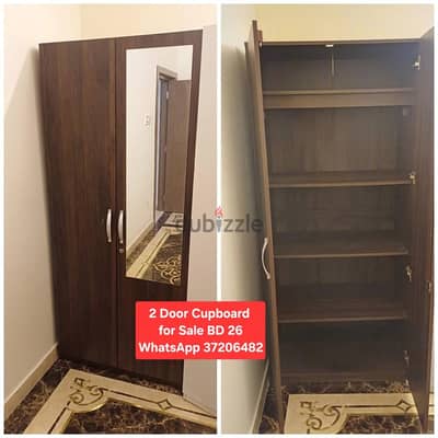 2 Door wardrobe and other items for sale with Delivery