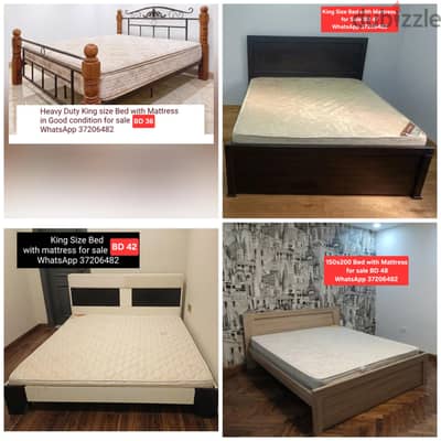 Variety of bed with mattress for sale with Delivery fixing