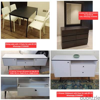 Dining table and other items for sale with Delivery fixing