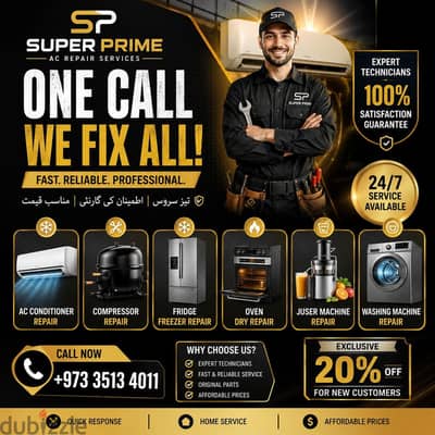 Ac washing machine fridge and freezer dryer and oven Repair 35134011