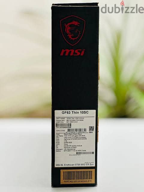 MSI Gf63 ,Gaming-i7 16GB RAM, 512GB SSD,RTX3050 4GB Graphics,10thgen 2