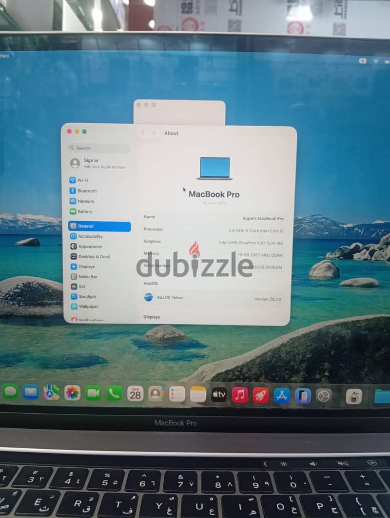 MacBook Pro 16-inch 2019  2.6GHz 6-Core i7  16GB RAM  512SSD 1