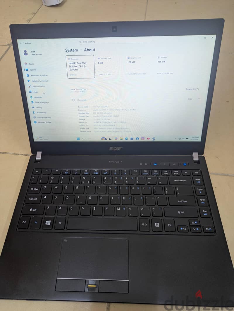 ACER Laptop Corei5 6th Gen 14 inches 8GB Ram 256GB SSD 3 Months 2