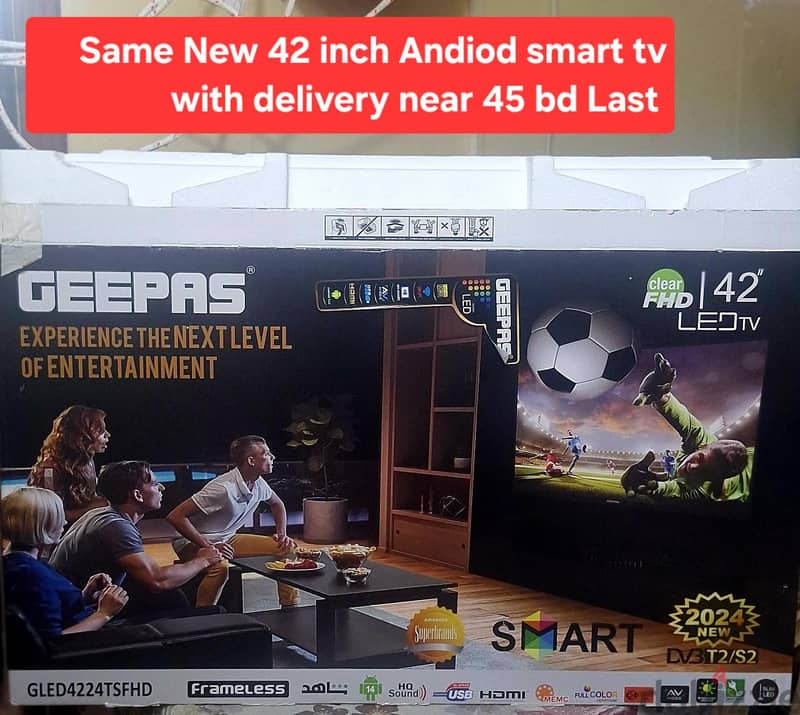 Andiod smart tv 42 inch each 45 last new condition both msg 3670 8372 1