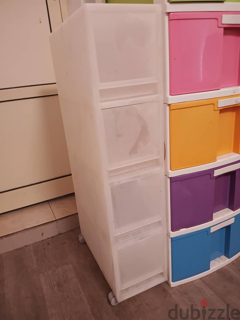 Plastic organizer unit with 4 drawers /وحدة تنظيم بلاستيكية بـ 4 أدراج 2