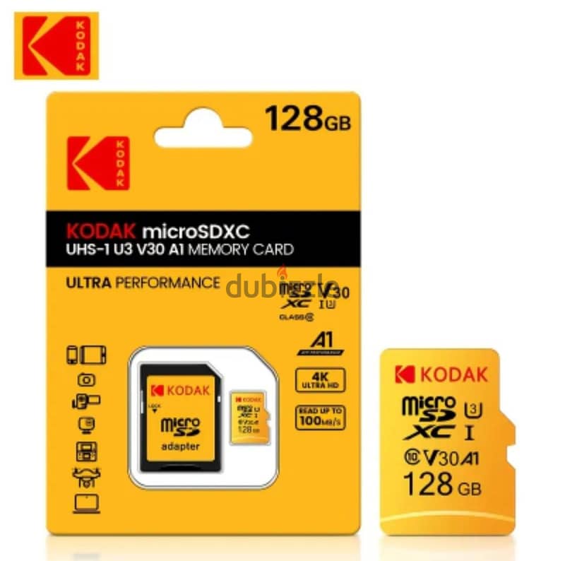 ‫Kodak SD card 128 GB - original - اكسسورات موبايلات - 105776732‬