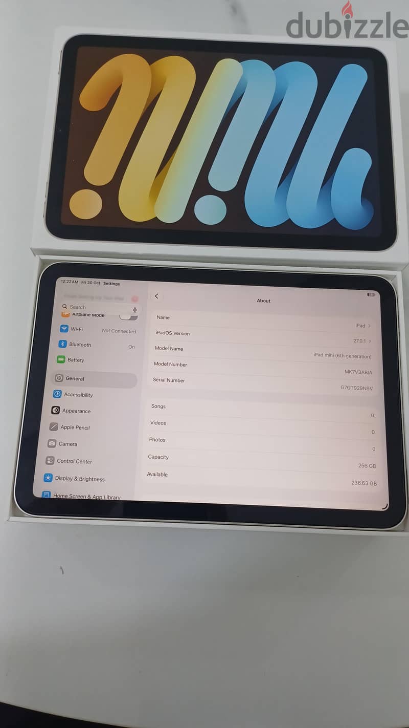 Apple ipad mini - 256gb Excellent condition Complete box for sale 6