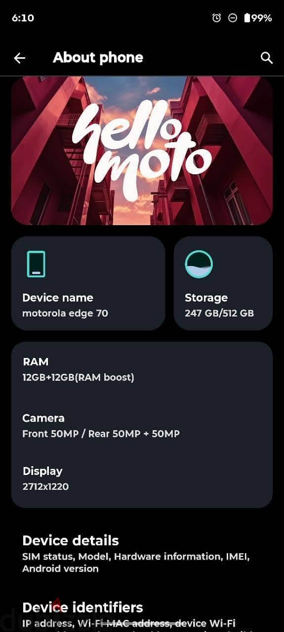 FOR SALE: Motorola Edge 70 4