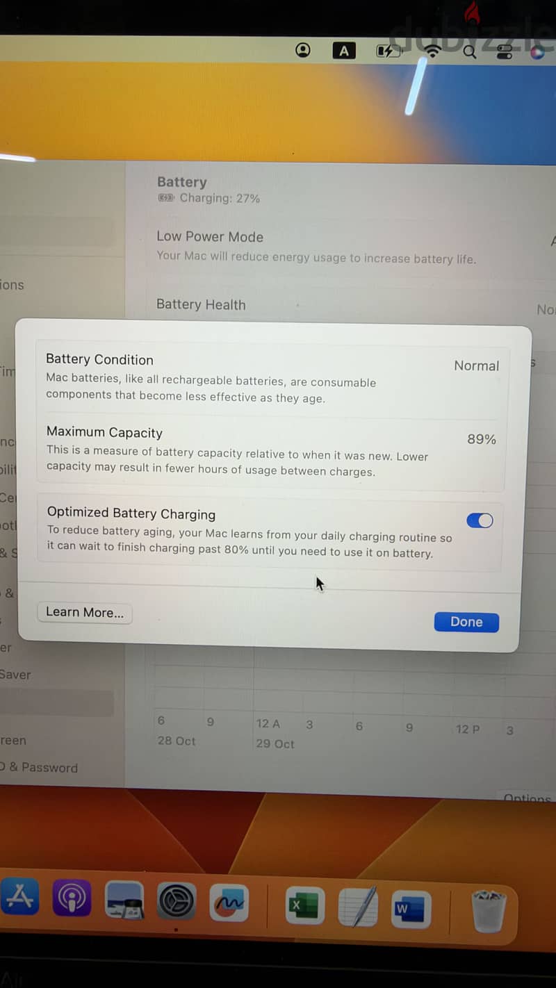 Macbook Air M1 8GB ram 256GB استخدام جدا  battery 89%قليل 3