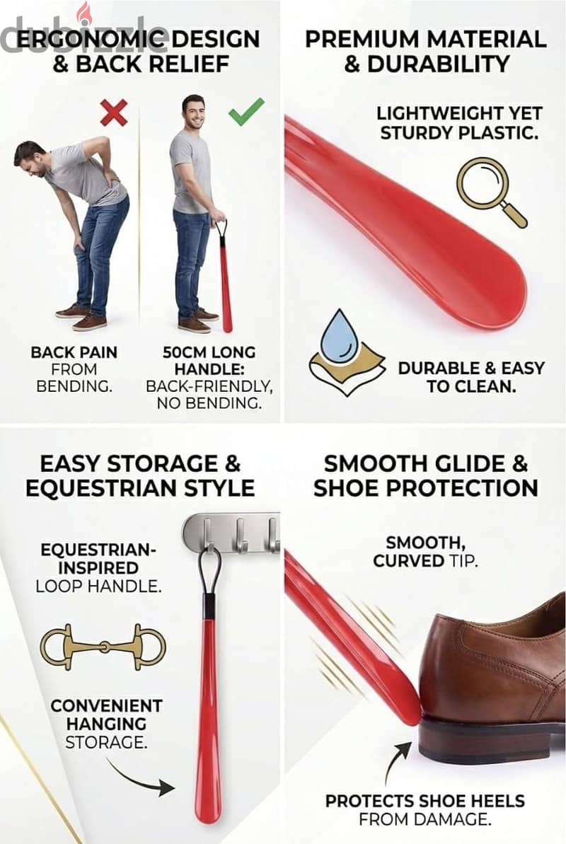 Brand New Long Handle Shoe Horn - 50cm Reach 3