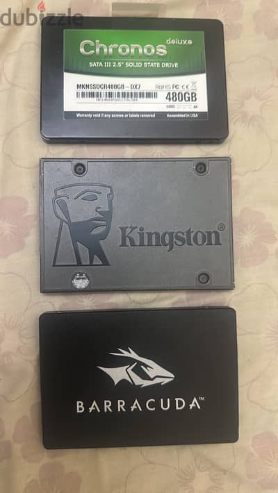 Seagate 480GB SATA SSD 2.5″ 3 Pieces Available