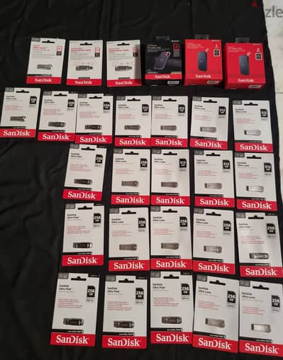 SanDisk USB drivers and portable ssd for cheap.