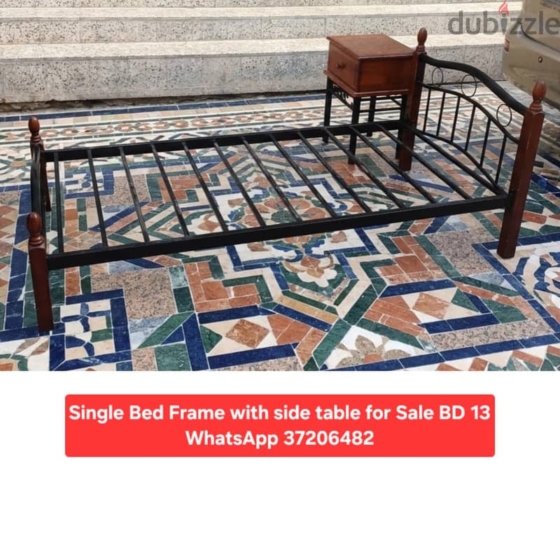 Queen size bed with mattress 3 door wardrobe and other items for sale 9