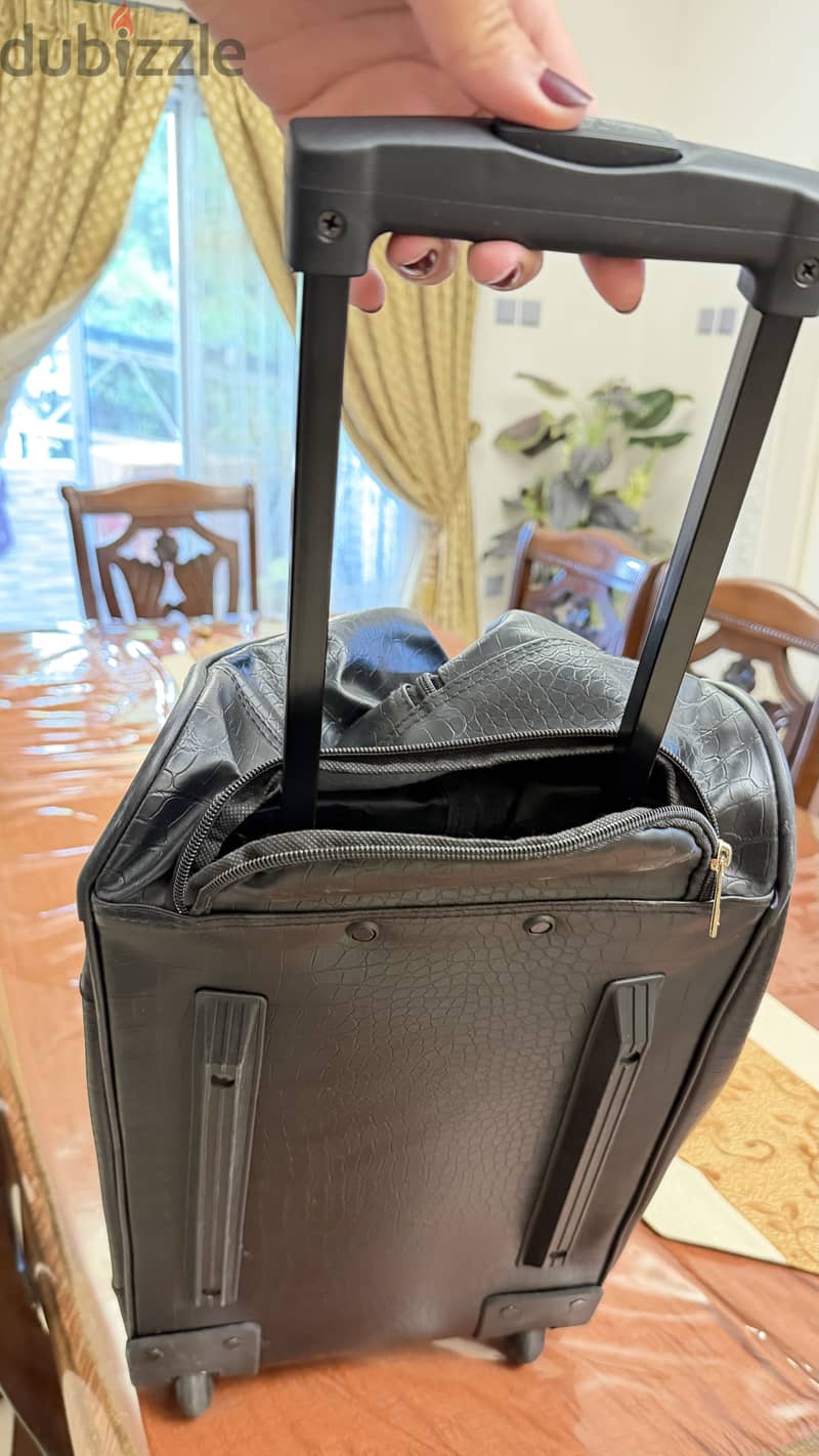 Leather carry/Trolley bag 1