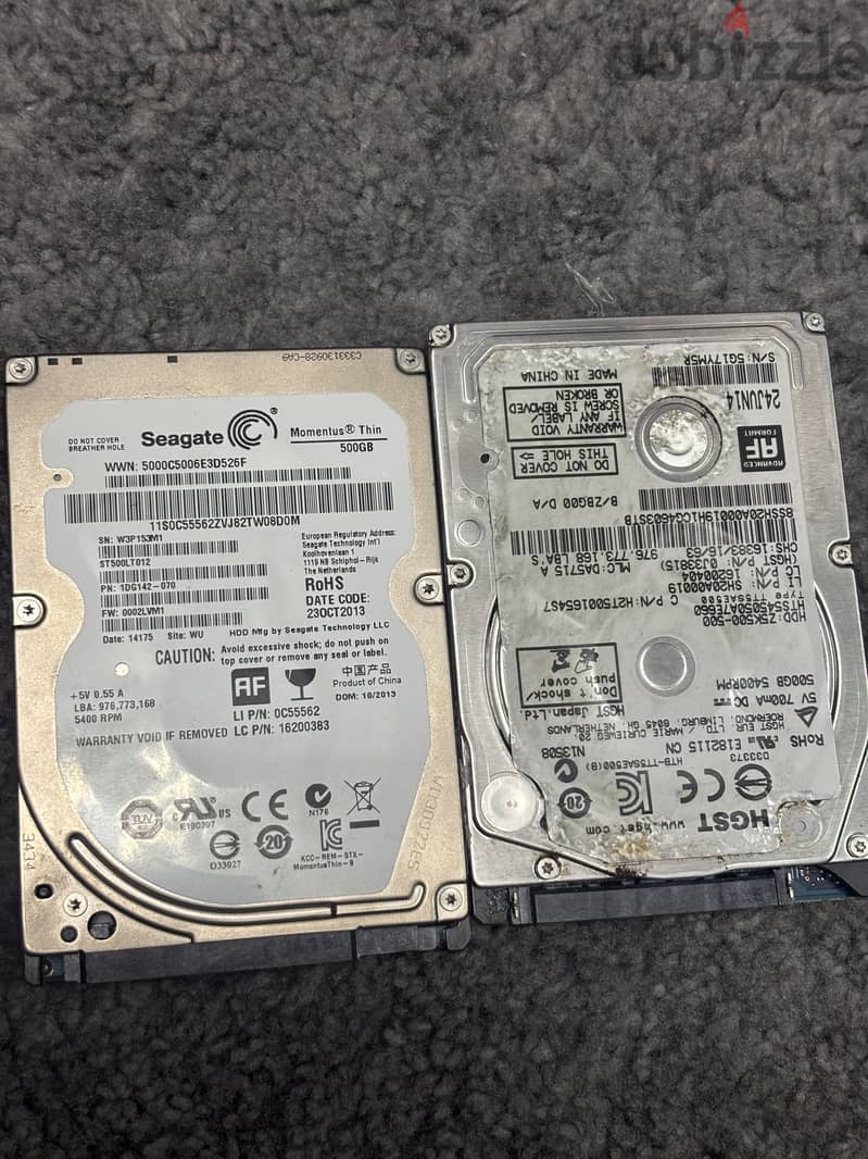 Hdd 1tb & 500gb 1