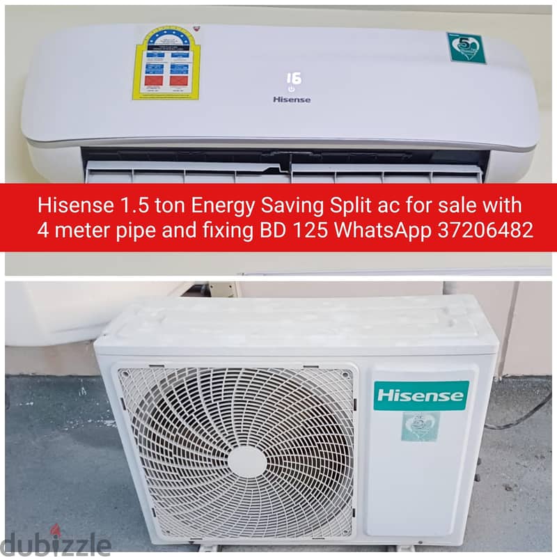 Slightly used window ac and other items for sale with Delivery fixing 3