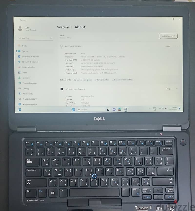 DELL Core i7 5th GEN /12 GB Ram /500 SSD /Display 14''/HDMI-CAM 3