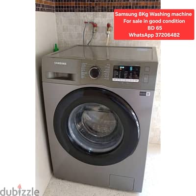Samsung 8kg fully Automatic washing machine and other items for sale