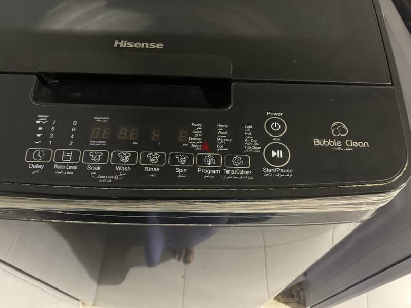 Hi-Sense fully automatic washing machine look like new for sale 1