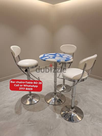 Bar chairs and table and other furniture for sale with delivery