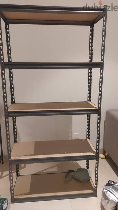 Metal shelves
