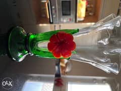 Glass hand made vase 0