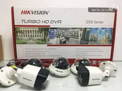 كاميرات مراقبة جودة عالية مع جهاز التسجيل - Hikvision CCTV System 0