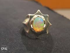 للبيع خاتم فضة اوبال صياغة بحرينية - Opal Ring for sale 0